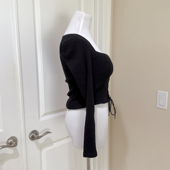 I AM GIA Revolve Black Portia Bustier Lace Up Corset Whimsigoth Top Size Small - Picture 4 of 9